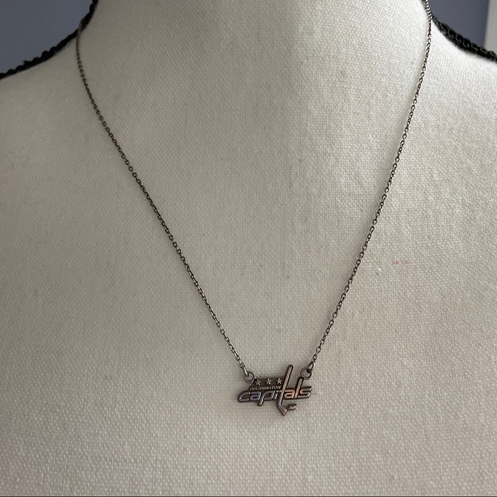 Washington Capitals 925 silver logo necklace by Logoart 18”